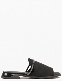 Czarne Klapki Vices z Cyrkoniami Tilindrea damskie