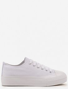 Białe Trampki Vices na Platformie z Niską Cholewką Tiloria damskie