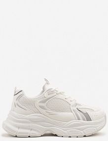 Białe Sneakersy Vices na Platformie Ozdobione Tłoczeniem Natiselle damskie