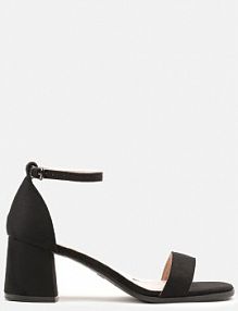 Czarne Basicowe Sandały Vices na Słupku Soretta