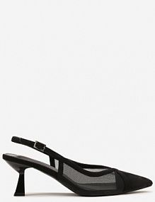 Czarne Przezroczyste Sandały Vices na Kaczuszce Typu Slingback Atilessa