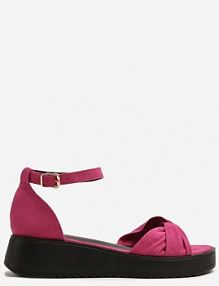 Fuksjowe Sandały Vices z Ozdobną Cholewką i Paskiem z Klamerką Rearosa damskie