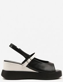 Czarne Sandały Vices na Platformie z Paskiem ze Sprzączką Reavia