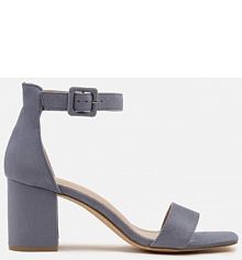Niebieskie Sandały Vices na Słupkowym Obcasie z Paskiem wokół Kostki Grisea