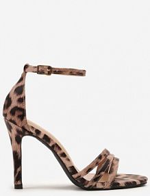 Panterkowe Sandały na Szpilce Vices z Paskiem wokół Kostki Kosirra