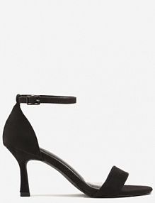 Czarne Sandały Vices na Obcasie Typu Szpilka Galennea