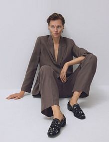 Skórzane loafersy z włosem Reserved wielobarwny 000IJ-MLC