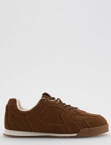 Skórzane sneakersy Reserved mahoniowe damskie 143FF-93X