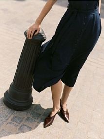 Czółenka z odkrytą piętą Reserved bordowe 145FF-83X