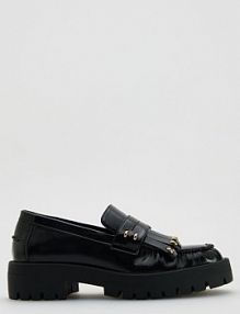 Loafersy z okuciami Reserved czarne 192FF-99X