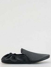 Skórzane baleriny Reserved czarne damskie 244FF-99X