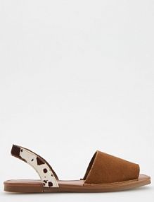 Zamszowe klapki z paskiem Reserved wielobarwny damskie 277CR-MLC