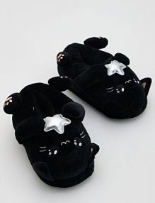 Kapcie kotki Reserved czarne dziecięce 334GU-99X