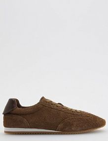 Zamszowe sneakersy Reserved brązowe damskie 345FF-88X