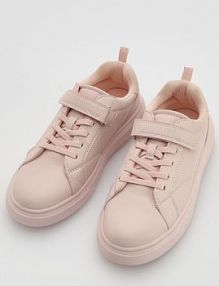 Sneakersy z imitacji skóry Reserved pastelowy/róż dziecięce 372GG-03X