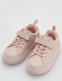 Sneakersy z imitacji skóry Reserved pastelowy/róż dziecięce 375GG-03X