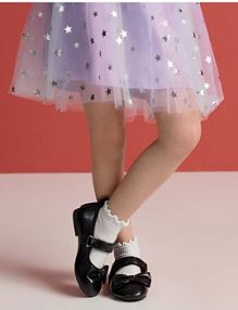 Baleriny z kokardką Reserved czarne dziecięce 377GG-99X