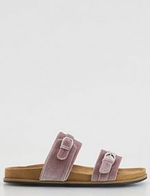 Klapki z paskami Reserved brudny/róż damskie 518CP-39X