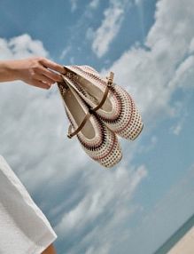 Plecione baleriny z paskiem Reserved wielobarwny damskie 572CP-MLC