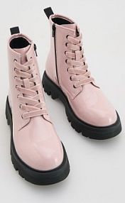 Lakierowane trapery Reserved pastelowy/róż dziecięce 578GG-03X