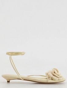 Sandały z wiązaniem wokół kostki Reserved złamana/biel damskie 580CP-01X