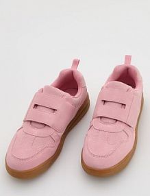 Sneakersy z łączonych materiałów Reserved różowe dziecięce 581GG-30X