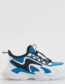 Sneakersy z odblaskowymi elementami Reserved niebieskie dziecięce 740FS-55X