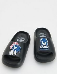 Klapki Sonic Reserved czarne dziecięce 743DJ-99X