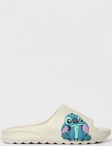 Jasnoszare gumowe klapki z motywem Stich'a House damskie 653AI-09X