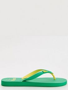 Zielone japonki z motywem Brasil House damskie 813FS-77X