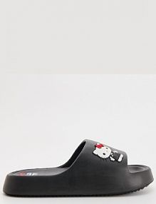 Czarne klapki piankowe Hello Kitty House damskie 815FS-99X