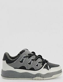 Masywne sneakersy z wiązaniem z przodu szare House ciemnoszare męskie 841HD-90X