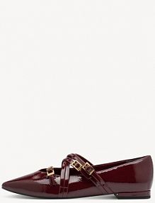 Baleriny Tamaris czerwone damskie