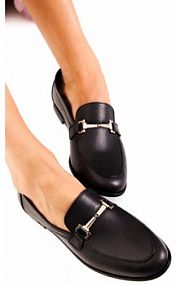 Mokasyny Carinii czarne damskie