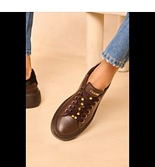 Sneakersy Carinii brązowe damskie