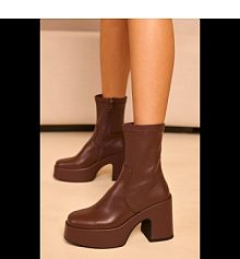 Botki Carinii brązowe damskie