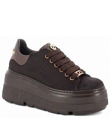 Sneakersy Carinii brązowe damskie