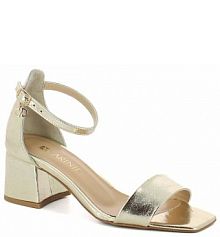 Sandały Carinii beżowe złote damskie