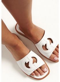 Klapki eleganckie Carinii białe damskie