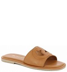 Klapki eleganckie Carinii brązowe damskie