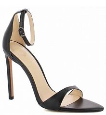 Sandały na obcasie Carinii czarne beżowe