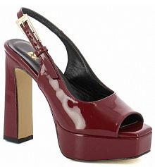 Sandały Carinii beżowe czerwone damskie