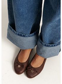 Baleriny Carinii brązowe damskie