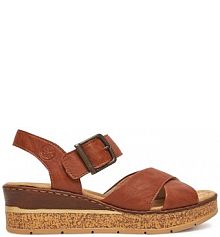 Sandały na obcasie Rieker brązowe 63795-22