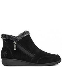 Botki na obcasie Rieker czarne CEO-47256-00