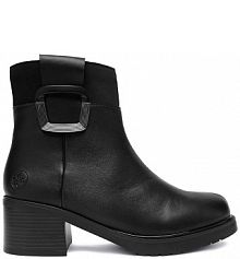 Botki na obcasie Rieker czarne CEO-Y5253-00