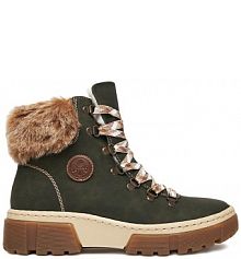 Trzewiki Rieker zielone damskie CEO-X8647-54