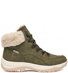 Trzewiki Rieker zielone damskie CEO-M9610-54