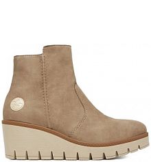 Botki na obcasie Rieker beżowe CEO-Y5065-64 