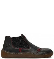 Botki na obcasie Rieker czarne CEO-L8491-00